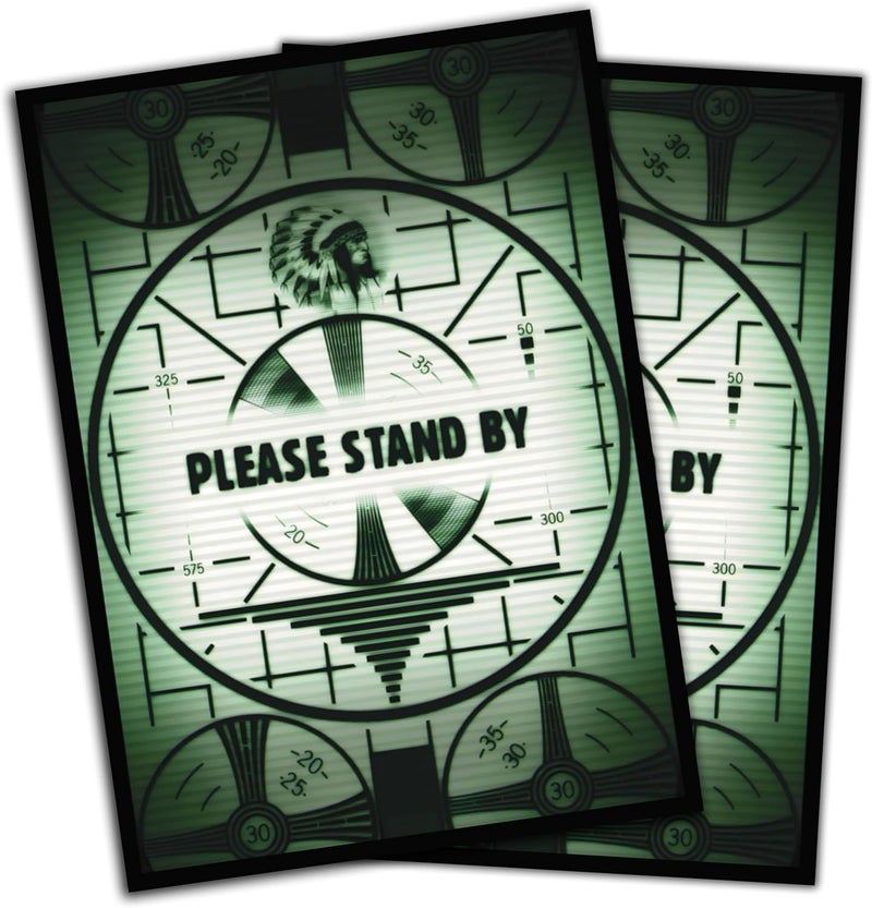 Digital Sorcery Studio Please Stand by Card Sleeves - 100 Pack for MTG, Magic The Gathering, TCG Decks & More, Standard Size Card Sleeves for Trading Card Protection - Ideal for MTG Commander & Fallout Decks - Image 1